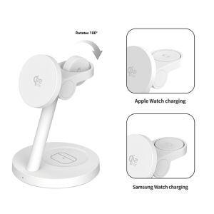[SG Stock] 3-in-1 Foldable Wireless Charging Stand 25W Fast Charging Dock for     Samsung Phones