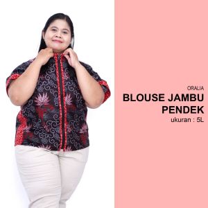 Blouse Big Size Wanita Atasan Batik Lengkap L-XL-2L-3L-4L-5L-6L-7L Model Blus Jumbo Seragam Batik / Blus Pendek Big Size / Atasan Kerja Wanita Jumbo Kantor / Blouse Jumbo Formal