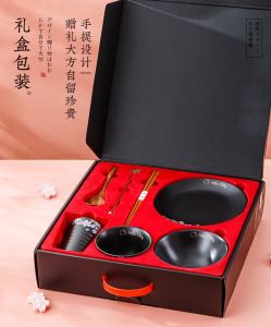 [SG Seller] Black Sakura Authentic HELLO KITTY HK Ceramic Tableware dishware Set Bowl Plate Gift Box