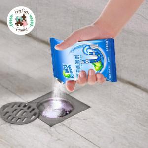 Fin Fin ผงล้างท่อ อุด ตัน แบบซอง ผงทำความสะอาดท่อ ขจัดคราบอุดตัน ท่อระบายน้ำ ท่อน้ำทิ้ง