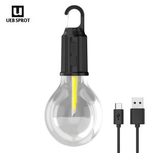 LED Camping Lamp 400mAh 100LM Decoration Light Type-C USB Rechargeable Waterproof with Hook 3 Modes Outdoor Lighting