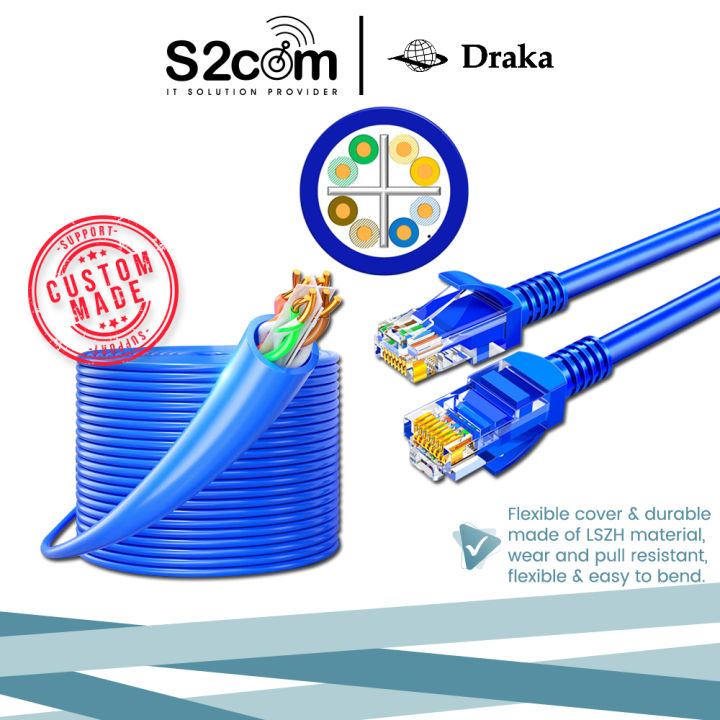 Draka UC400 CAT6 U/UTP 23AWG PVC & LSZH Network Cable Lazada