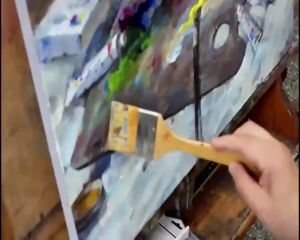 Chổi Vẽ Acrylic Sơn Tường Panhxo Marie’s Cọ vẽ Bản Lớn Đầu Vuông Lông Heo Cán Gỗ Họa cụ Vẽ Acrylic Sơn Dầu Gouache