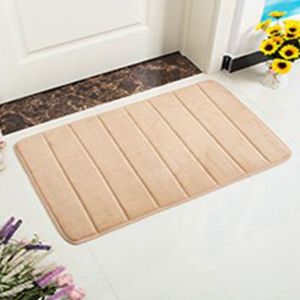Bathroom Mat Coral Fleece Super Absorbent Bath Mat Memory Foam Quick Drying Bathroom Rug Non-slip Entrance Doormat Floor Mats