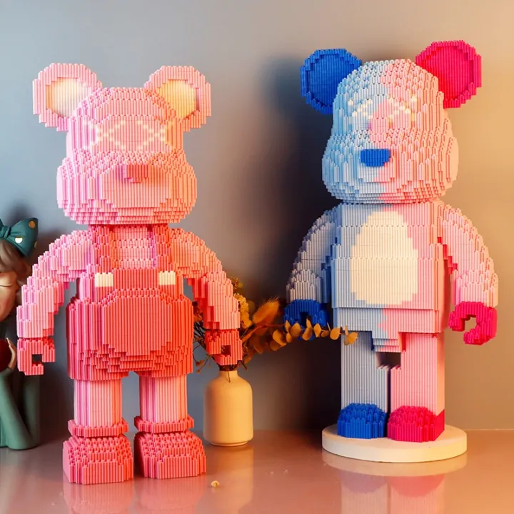 Bear Building Block Toy Height Lovely particles DIY Assembly Painting ...
