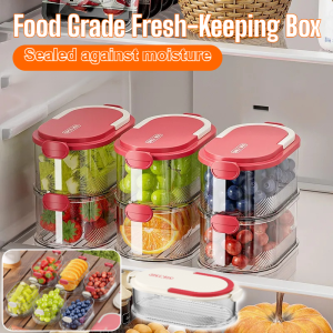 Sealed Moisture-Proof Fresh-Keeping Box Microwave Oven Bento Fridge Fruit Vegetable Meat Sealed Box Food Storage Containers