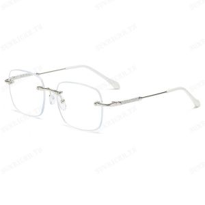 Sunrichh แว่นสายตายาวไร้กรอบ แต่งกลิตเตอร์ กันแสงสีฟ้า ความคมชัดสูง แว่นตาอ่านหนังสือแฟชั่น