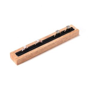 MAYIT Gỗ Giá đỡ nhẫn Hộp đựng nhẫn Hình chữ nhật Hộp đựng đồ trang sức Chất lượng Kệ trưng bày nhẫn gỗ Nhẫn