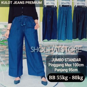 Celana Kulot Jeans: Pilihan Standar Jumbo, Premium & High Waist