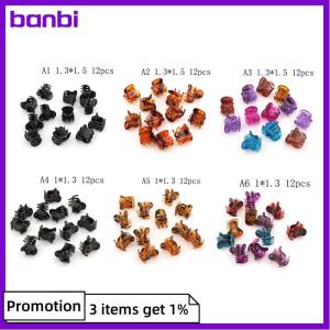 banbi 12pcs Small Plastic Black Hair Clips Claws Clamps