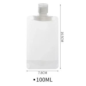 5Pcs Travel Bottles Empty Squeeze Bag Refillable Lotion Dispenser Bag Shampoo Toiletries Liquid Cosmetic Container Storage Pouch