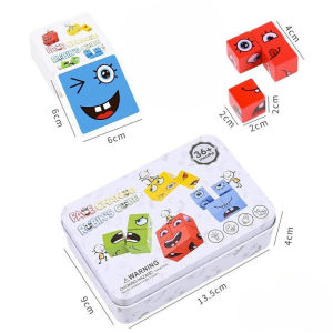 Mainan Interaktif Kanak Kanak Rubik Muka Lucu Latihan Tumpuan Permainan Meja Didik Awal Reaksi Pantas Face Changing Rubik Cube Early Education Family Interactive Board Game Educational Toys 宝宝变脸魔方反应力训练早教桌游亲子互动益智玩具 A468
