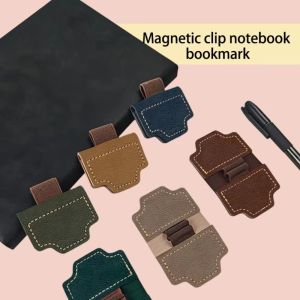 INNEED Colorful ic Leather Bookmark ic Buckle Multifunctional Double-sided ic Bookmark Creative High Appearance Notebook Book Markers For Bookworm