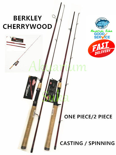 8171 BERKLEY CHERRYWOOD HD ONE PIECE / 2 PIECE SPINNING / CASTING FISHING  ROD