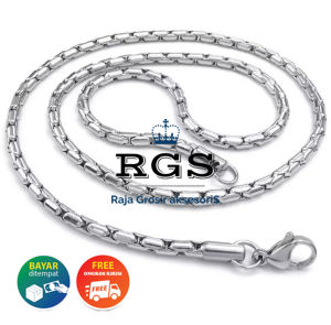 [Bayar di Tempat] Kalung Pria Titanium Anti Karat Kode LM 01