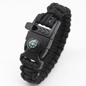 Paracord Bracelet Multifunctional Woven Bracelet Seven-Core Paracord Outdoor Survival Emergency Wrist Rope Bracelet Wilderness Adventure
