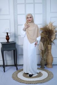 Abaya Aisha Dress Renda Mewah Crinkle Airflow Rempel Elegent Wanita Gamis Renda Terbaru 2025