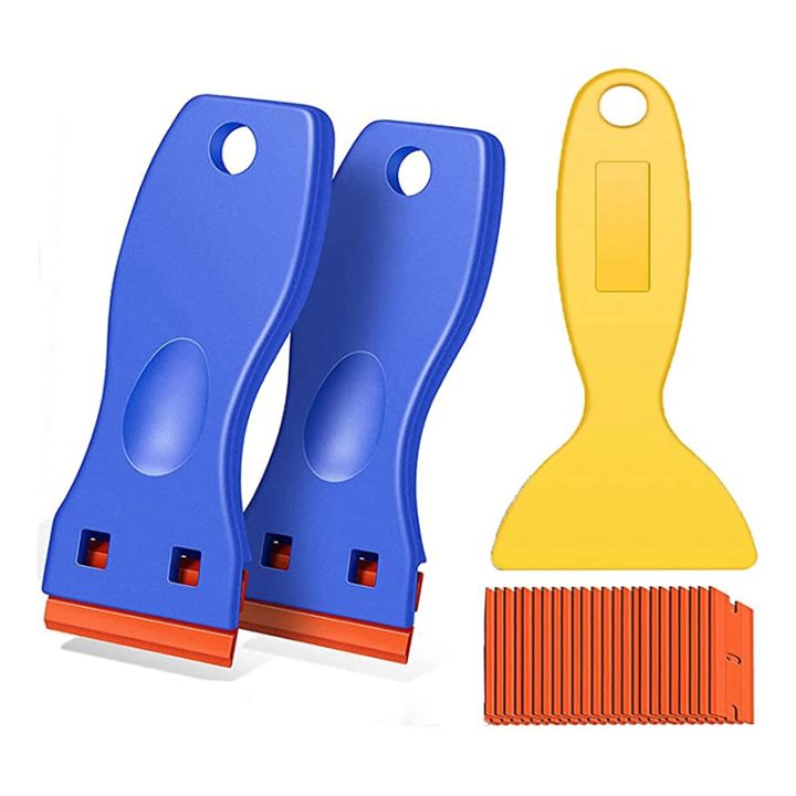 3Pack Plastic Razor Blades Scraper Tool No Scratch Sticker Removal ...