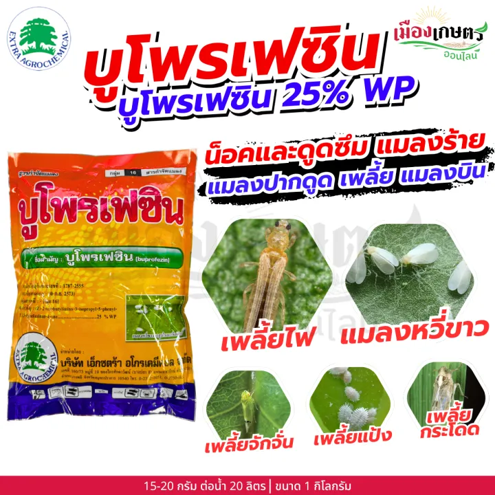 บูโพรเฟซิน 25% WP ยากำจัดแมลง ยาคุมไข่ เพลี้ยอ่อน เพลี้ยแป้ง
