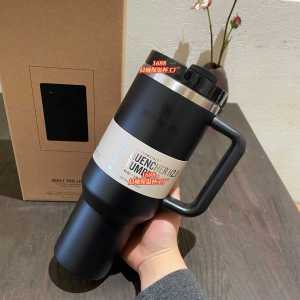 original STANLEY Solid color thermos cup 304 Stainless steel straw cup portable outdoor car sports cup
