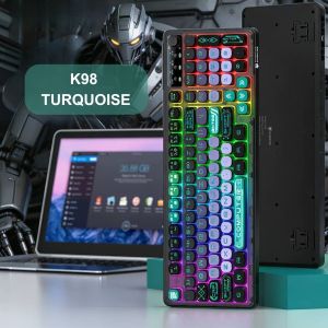 Bàn Phím Không Dây Xunfox K98 - Bàn Phím Giả Cơ RGB Kết Nối 3 Chế Độ Bố Cục 99 Phím