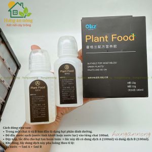 Dung dịch dinh dưỡng thủy canh Oliz Plant Food (A+B) pha 100ml