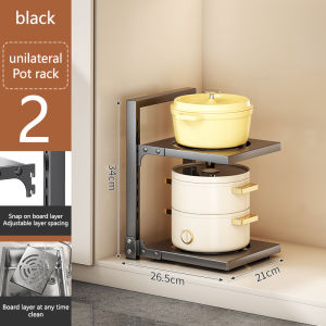 POT RACK 2-7 Tiers Adjustable Pot and Stainless Steel Kitchen Pan Kitchen rack Adjustable Under Sink Countertop Multipurpose