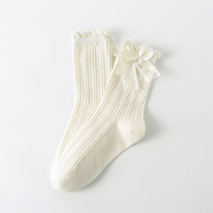 Kaos Kaki Lolita Pendek Motif Renda Frilly Dewasa Cosplay Rumbai Lucu tinggi bawah betis ada pita keren bahan premium women socks fashion jepang style 2342