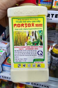 FORTOX 50EC Hoạt chất Alpha – Cypermethrin sâu cuốn lá bọ trĩ (bù lạch) bọ xít hại lúa rệp hại đậu tương phòng trừ sâu bọ xít hại vải thiều nhãn bọ trĩ (bù lạch) hại chè.
