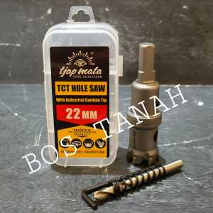 Tjap Mata hole saw TCT 22mm Bor pelubang baja stainless besi alumunium