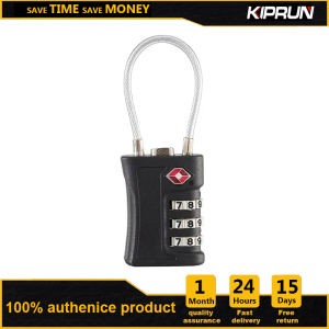 KIPRUN Luggage Lock Cable Travel Lock TSA Approved Cable Travel 3 Digit Combination Lock Safe Padlock for Suitcases Baggage Backpacks Small Cabinets Briefcases Computer Bags