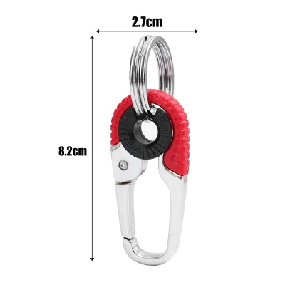 🔥 Ready Stock🔥 High Quality 3Pcs Men Climbing Keychain Car Stainless Steel Buckle Outdoor Sports Carabiner High Quality Keyring Hook Auto Accessories