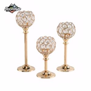 Set of 3 Tealight Candlestick Holders Tall Votive Candlestick Holders Crystal Candlestick Holders for Wedding Party Christmas Table Decoration