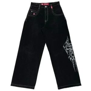 G7 European and American Trendy Street Hip-Hop Printed Wide-Leg Jeans   Mens Fashionable Casual Versatile Cropped Jeans 7/7