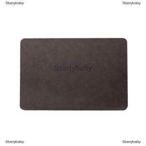 Star แผ่นรองจานหนังแท้หรูหราน้ำหนักเบา1ชิ้น ผ้าปูโต๊ะกาแฟสีน้ำตาล PU กันน้ำมันกันความร้อนแผ่นชามตกแต่งโต๊ะ