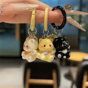 YAFEN Lovely Cat Keychain Sweet Ins Style Keyring Korean Cute Bag Pendant Backpack Hanging Decoration Bags Key Accessories