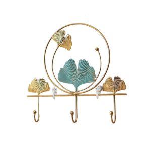 ZOATAAL สไตล์นอร์ดิก ตะขอแขวนผนังผีเสื้อ อินส์ งานทำมือ ที่แขวนกุญแจ สง่างามเรียบหรู ไม่เจาะรู ชั้นเก็บของโลหะ บ้านในบ้าน