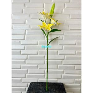 Bunga Artificial Bunga Plastik Lily Kuning Hiasan Pajangan Meja Ruang Tamu Aesthetic