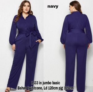 { THABITHA } GL / 1333 jamsuit jumbo basic / baju kodok wanita dewasa / jumpsuit / baju terusan wanita / baju wanita jumbo / baju overall wanita dewasa / baju kodok / { free ongkir + cod }