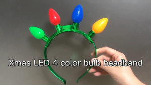 Đèn giáng sinh-up Headband với đầy màu sắc bóng đèn LED tiệc giáng sinh ủng hộ cho 7-14 trẻ em