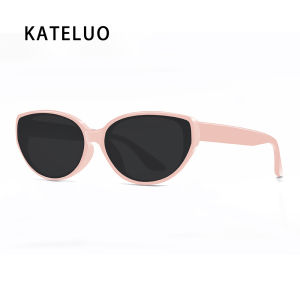 KATELUO Women Cat eye sunglasses with square white frames featuring a high end look UV protection and polarized lenses for sun protection Z695