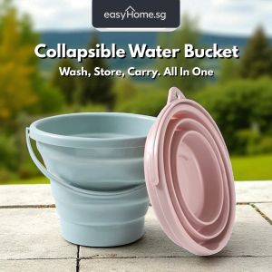 Easyhome.sg [Multi-Purpose] Foldable Water Bucket for Travel Camping Fishing Car and Home Use