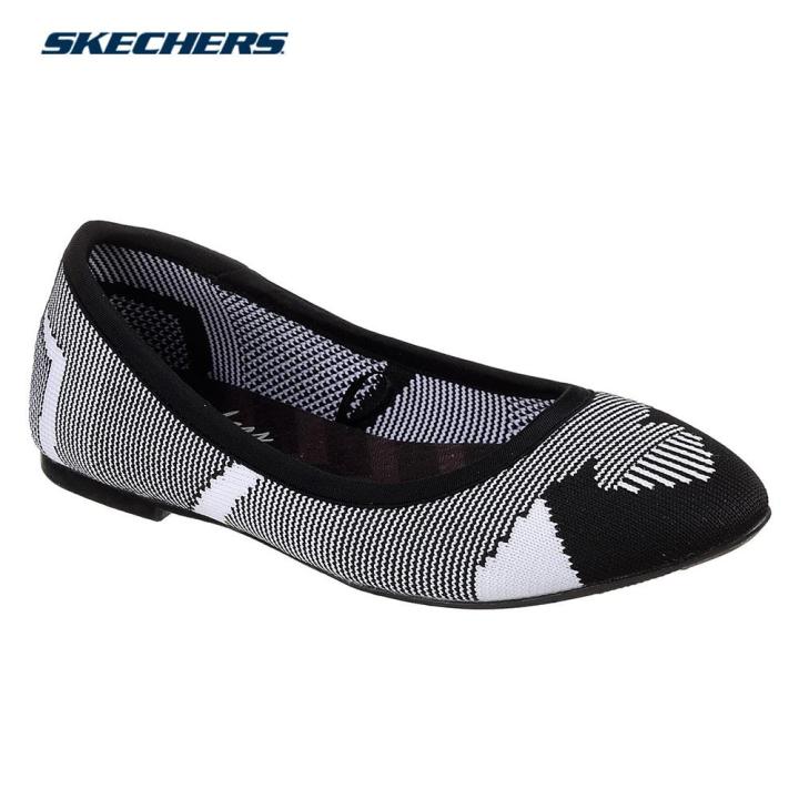 Skechers Women s Cleo Wham Sneakers Black White US 7 US 6 Stripe Pattern Local Supplier Warranty Lazada PH