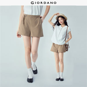 GIORDANO Women Casual Pants 4-Way Stretch Woven High-Waist Belt Regular-Fit Slight Stretch Casual Casual Pants 05406305