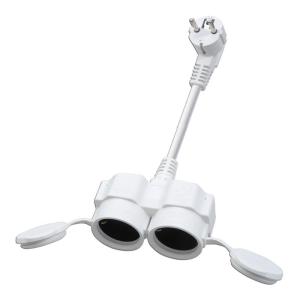 Flexible Rubberized Extension Leads with Double Schuko Outlets Cable 250V 16A Ideal for Wet Locations and Traveler