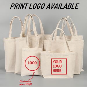 CUSTOM Canvas Tote Bag Print LOGO Personalised Customize Tuition Student Shoulder Beg Cetak