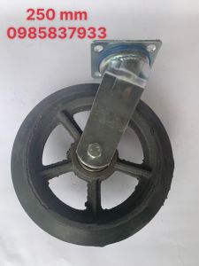 [Freeship +quà tặng 19k] Bánh xe xoay cao su 250 mm chịu tải trọng lớn tại Máy cầm tay NTT bảo hành dài hạn dùng lắp xe đẩy hàng di chuyển nhẹ nhàng êm ái