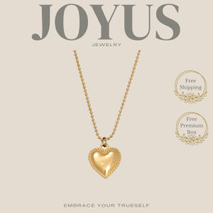 JOYUS Carol Titanium Stainless Steel 18K Gold Waterproof European Love Heart Necklace Birthday Gift Box