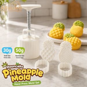 Allieuka Pineapple Tart Mold Hand Press Mooncake Mold 30g 50g Food Grade ABS Easy Release Cookie