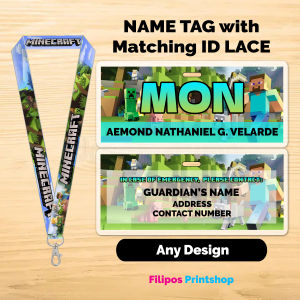 Name Tag Laminated for School for Kids Any Design Customized Personalized